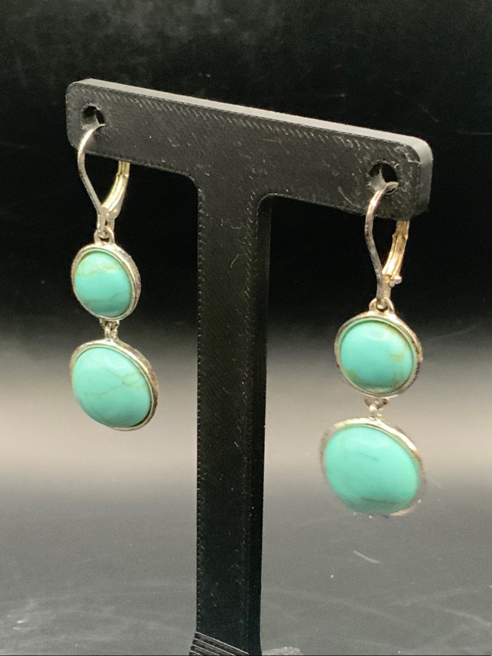Turquoise Double-Drop Earrings by